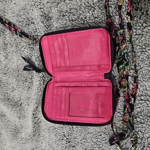 Vera Bradley Pink Wallet with Zipper Closure